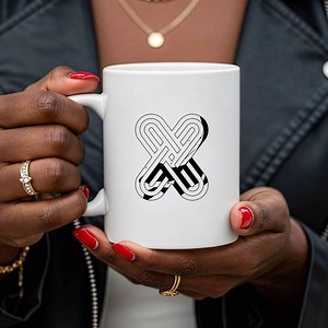 Adinkra Symbol Coffee Mug, Black Ink Series, Cultural Design Ceramic Cup | Kramo Bone - Etsy