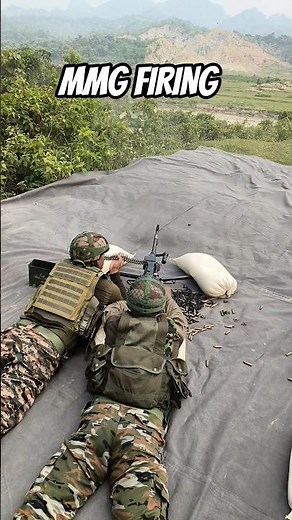 MMG FIRING BY INDIAN ARMY 🪖🪖🪖 #mmg #firing #viral #army #range #mmgfiring