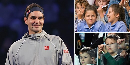 WATCH: Roger Federer's twin daughters & sons steal the show in very special appearance at Shanghai Masters ahead of their father's doubles exhibition