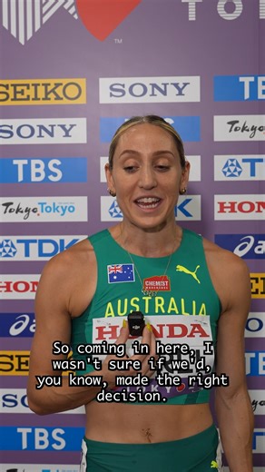 33K views · 1.2K reactions | No better feeling than finding out you’ve made a World Championship Semi-Final! 朗 ️ - Hear from Sarah Carli herself! | Australian Athletics | Facebook