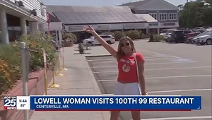 5.7K views · 150 reactions | Cheers to one of our most loyal guests, Melissa, for visiting her 100th Ninety Nine location today in Centerville, MA. We’re so excited to celebrate this amazing journey. Thank you Melissa for being a true SUPER GUEST of The Nines! #99restaurants #TheNines #SuperFan #NewEngland | 99 Restaurants | Facebook