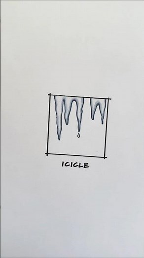 how to draw ice | quick marker tutorial #alcoholmarkers #icicles #drawingtutorial #art #easydrawing