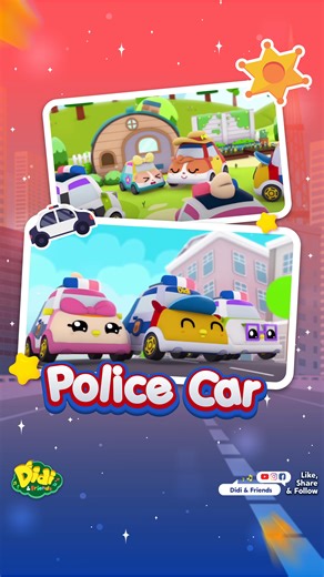 We are the police cars 🚔 🚨 Watch it Now on Didi & Friends English YouTube Channel!✨ #didiandfriends #didiandfriendsmalaysia #singwithdidi #childrensongs #funtimes #musicforkids | Didi & Friends