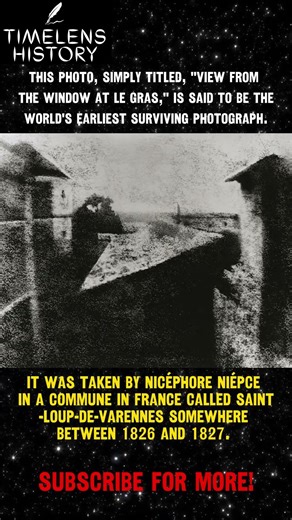 The First Photo Ever Taken in History 📸 #history