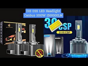 D1S D3S LED Headlight Canbus 1000W 1500000LM | D2S D4S D8S Auto Bulbs 6000K HID Replacement