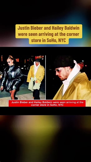 Justin Bieber y Hailey Baldwin en una tienda de SoHo