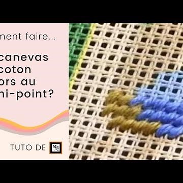 Comment faire un canevas 🪡 en coton Retors au demi-point ? - Tuto La Maison du Canevas 🎥