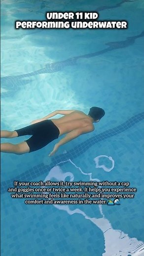 Underwater Without Cap & Goggles (Single Breathe) 🏊🏻 #swimming #underwater #swimmingpool