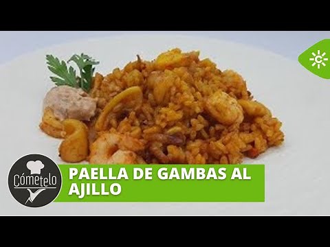 Cómetelo | Paella de gambas al ajillo
