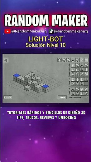 LightBot level 10 Solution | LightBot nivel 10 Solución