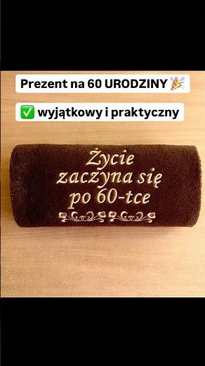 Prezent na 60 urodziny 🎁 - ręcznik personalizowany z haftem