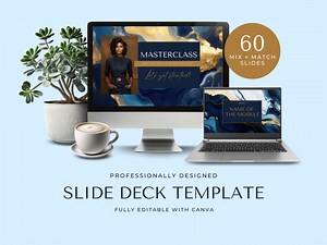 Webinar Template, Course Template Canva, Canva Presentation, Slide Deck Template Canva, Course Creator Masterclass, Course Slide Deck, EH017 - Etsy