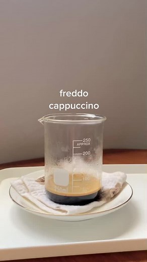 Refreshing Freddo Cappuccino with Handheld Milk Frother