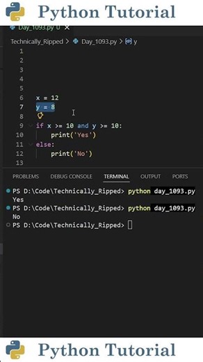 'And' vs 'Or' In Python | Python Tutorial