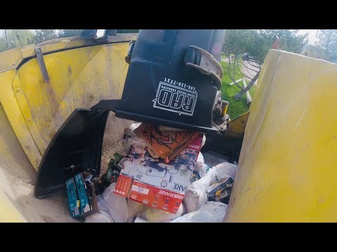 Amrep ASL Garbage Truck *Hopper Shot* on Heavy Trash!!