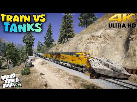 BNSF Massive Oil Tanker Freight Train & Realistic Amtrak Passenger Train – Grand Theft Auto V