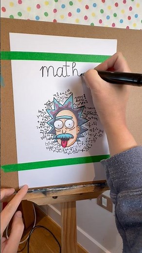 Easy math book cover idea #kidsartideas #arttutorial #markers #mathbookidea #schoolbookart