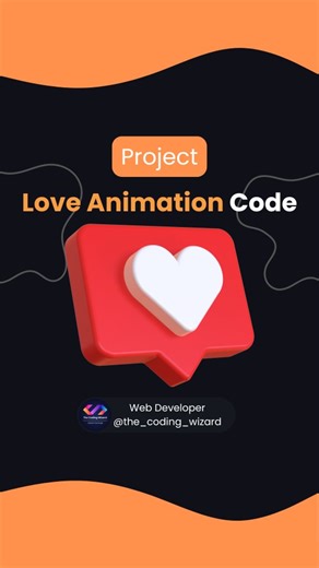 The Coding Wizard | Web Development & AI | 1M🎯 on Instagram: "Heart Animation Code 💖 Source Code -> Link in bio🔥💥 Follow @the_coding_wizard Follow @the_coding_wizard Follow @the_coding_wizard Tag your friends that need to see this! 🙏 • • Turn on post notification so you don't miss any single post 📲 • • __ Like our content ? Hit that follow button! ⬇️ 👉 @the_coding_wizard 👉 @the_coding_wizard __ #coding #design #uianimation #programming #developer"