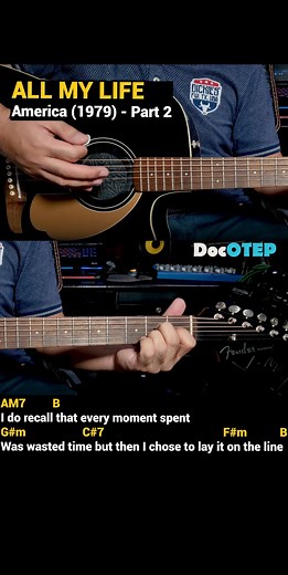 14K views · 209 reactions | All My Life - America (1979) Easy Guitar Chords Tutorial with Lyrics Part 2 SHORTS REELS  #DocOTEPStudio #DocOtepGuitarTutorial | Doc OTEP Studio | Facebook