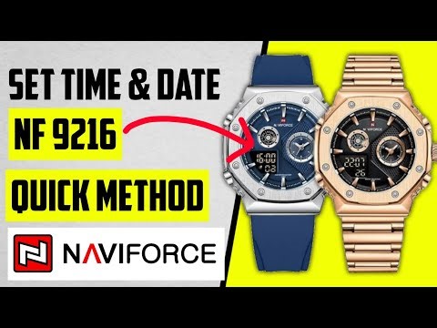 How to Set Time on Naviforce ( NF 9216) Watch| Naviforce 9216 Time & Date Setting