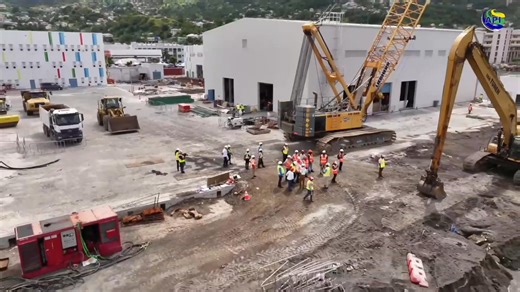 Engineer Lenski Douglas explains the declutching, the rectification works and its progress. #API #portcall #modernport #capitalproject | API - The Agency For Public Information : St. Vincent and the Grenadines