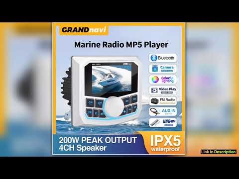 MP5 Player Marine Radio Boat Stereo FM AM RDS Digital Media Audio Bluetooth IPX5 Waterproof For RV