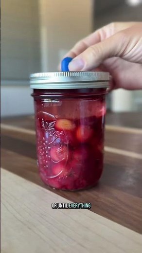 How to make lacto, fermented, cherries, easy, beginner, friendly fermentation.
