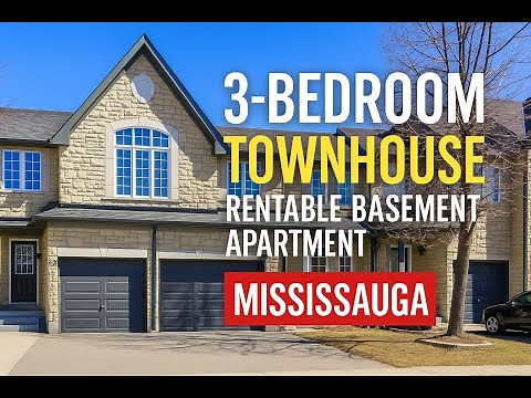 🏡 House Tour: 3-Br Townhouse with Walk-Out Basement Apartment | Mississauga (Central Erin Mills)