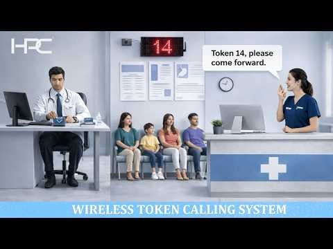 HPC Wireless Token Number Calling System Demo | Queue Management System for Clinics & Banks