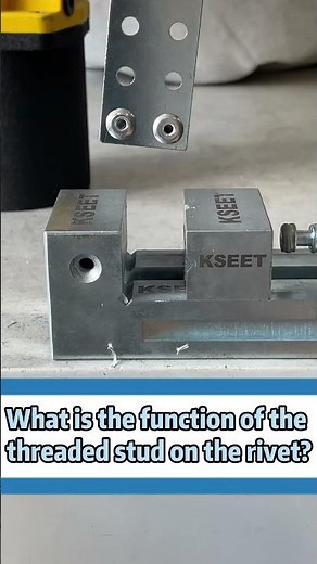 What is the function of the threaded stud on the rivet？