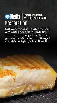 Chimichurri Grilled Swordfish with Arugula