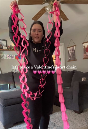 DIY Valentine’s heart chain! • • #valentines #lowbuyyear #heartchain | chain