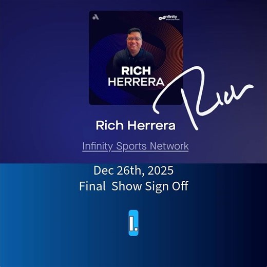 “My final sign-off on Infinity Sports Network after 30+ years on national sports radio…”