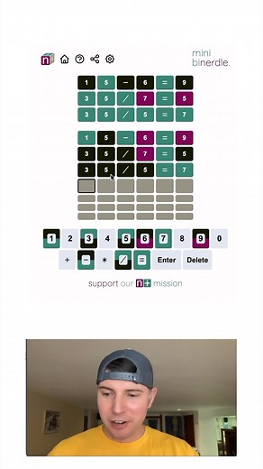 Andymath.com on Instagram: "Mini Binerdle #andymath #&E #math #maths"