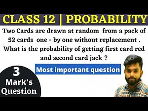 Two Cards are drawn at random from a pack of 52 cards one-by-one without replacement . Class 12