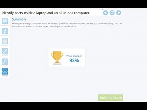 Advanced Hardware Lab 1-3: Identify Parts Inside a Laptop and All-in-One Computer