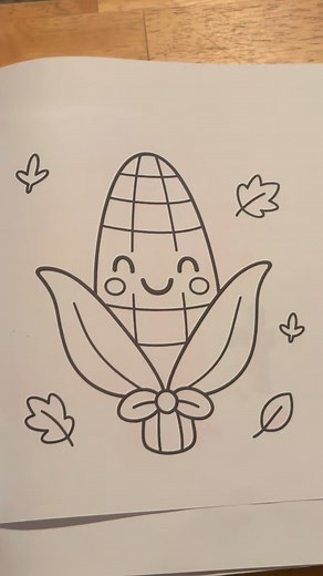 Corn Autumn Coloring Page #adultcoloring #letscolor #colorwithme #colouring #letscolour | The Coloring Confessional