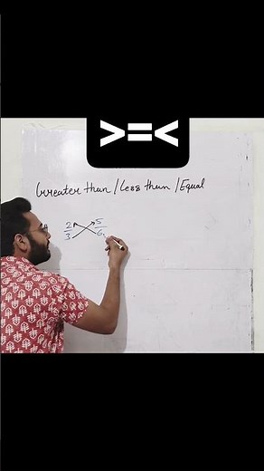 Greater than less than in fraction #shortsfeed