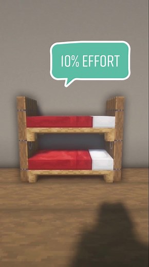 Minecraft Bunk Bed with Desk Tutorial