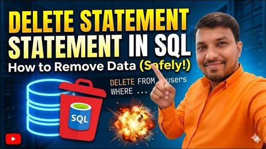 9 DELETE STATEMENT IN SQL | SQL TUTORIAL FOR BEGINNERS | How To Delete Data | Records | Database | Kadamachi Venkatesh