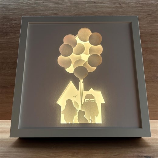 UP Light Box | Disney LED Shadow Box | Pixar Wall Art Lamp - Etsy
