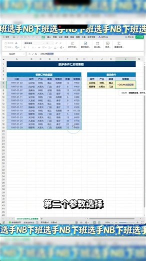 还不用是因为没听说过吗？超强多条件汇总！ #办公技巧 #Excel #office办公技巧 #WPS