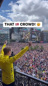 The size of that crowd in Denmark celebrating Jonas Vingegaard's Tour de France win! 🤯 | NBC Sports Cycling