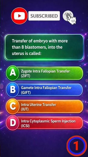 Quick MCQ from Class 12 Biology - Reproductive Health (Infertility) #biology #neet2026 #biologymcq