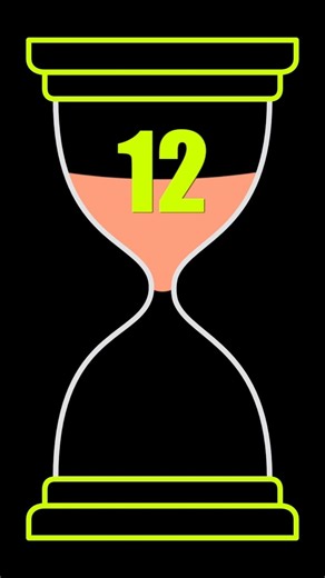 12s Sand Timer (No Music) | Minimalist Hourglass Countdown #Shorts
