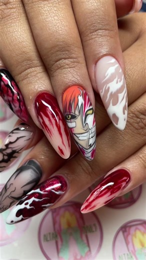 Bleach Anime-Inspired Nail Art: Creative Designs