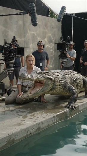 Crocodile Lunges at Actress During Filming! 🐊😱 Behind the Scenes