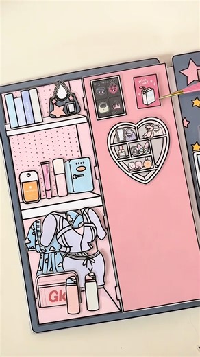 CUTEST PAPER DOLL BOOK?? Locker decorating paper locker diy toy #tocaboca