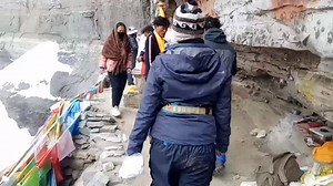 Pilgrims completing inner kora with footslogs and long haul with heavy breaths ~ A challenging trek and done on foot , with lot of composure and chanting "Har Har #Mahadev" and with God's blessings they are able to complete the divine inner Kora parikrma which has #Kailash Charan Sparsha and various milestones along the way . Situated at the height of 6000 mtrs altitude, after leaving Atmalingam-"the reality of God which can be captured by the mind" also called Atmalinga or Shiva Linga (1) Sapta