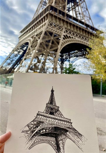 Architect's Hobbies: Drawing the Eiffel Tower